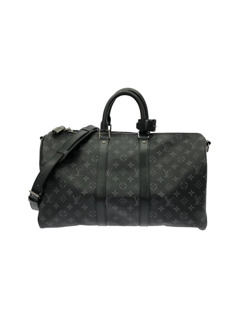 Louis Vuitton Monogram Eclipse Keepall Bandouliere 45 Boston Bag
